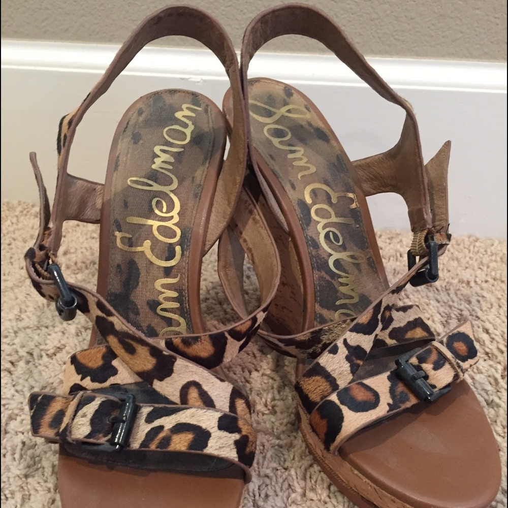 Leopard Sam Edelman Wedges